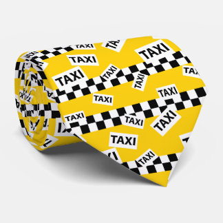 タクシー運転手ニューヨークイエローキャブチェッカーボードおもしろい ネクタイ