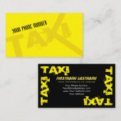 タクシー運転手プロフェッショナル用イエロータクシー 名刺 (正面/裏面)