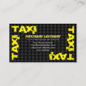 タクシー運転手プロフェッショナル用イエロータクシー 名刺 (裏面)