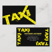 タクシー運転手プロフェッショナル用イエロータクシー 名刺 (正面/裏面)