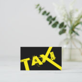 タクシー運転手プロフェッショナル用イエロータクシー 名刺 (スタンド正面)