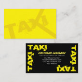 タクシー運転手プロフェッショナル用イエロータクシー 名刺 (正面/裏面)
