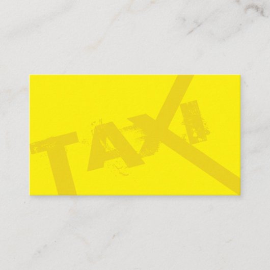 タクシー運転手プロフェッショナル用イエロータクシー 名刺 (正面)