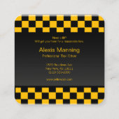 タクシー運転手名刺 スクエア名刺 (裏面)