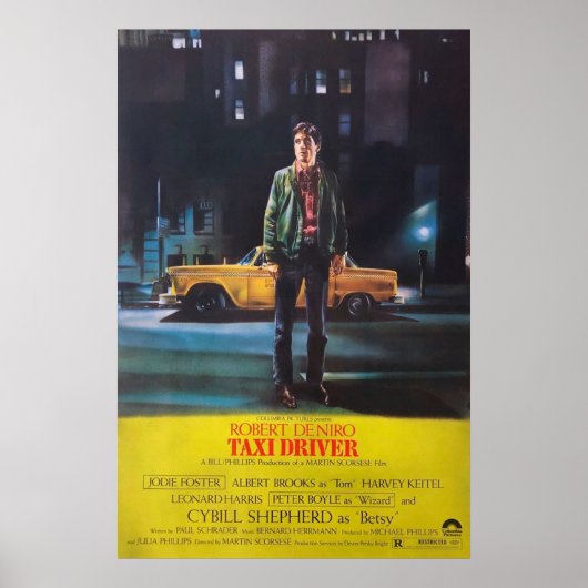 タクシー運転手1976映画アート ポスター (正面)