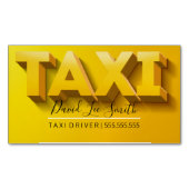 タクシー運転手/タクシーサービス マグネット名刺 (正面)