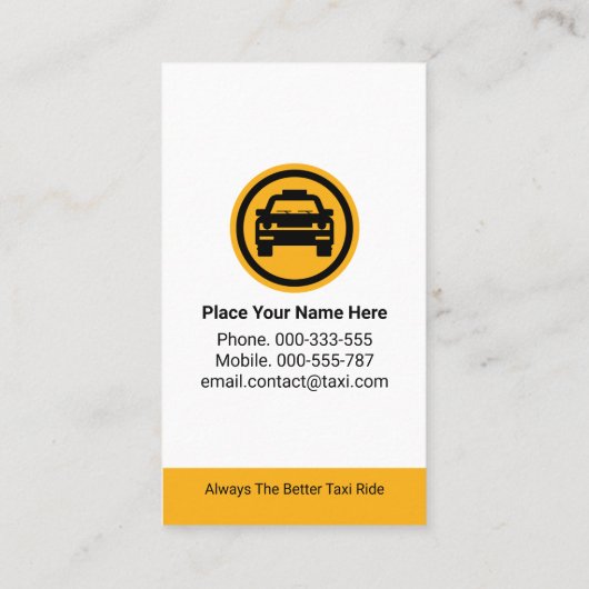 タクシー運転手 名刺 (裏面)