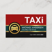 タクシー金ゴールド路車運転車 名刺 (正面)