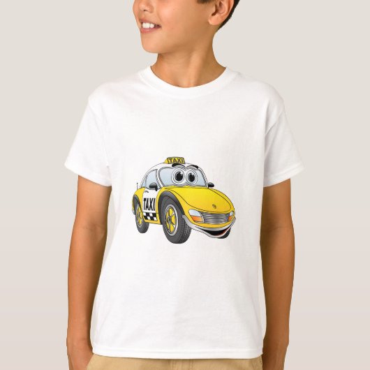 タクシー馬車の漫画 Tシャツ (正面)