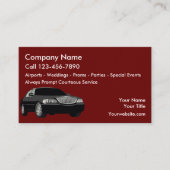 タクシー高級車サービスの名刺 名刺 (正面)