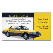 タクシー黄色いタクシー マグネット名刺 (正面)