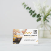 タクシー |イエローキャブ | QRコード名刺 名刺 (スタンド正面)