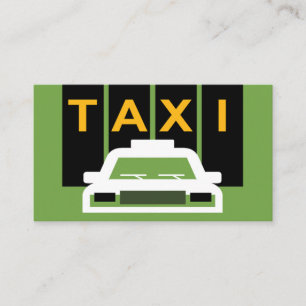 タクシー カー バーティカル ブラック ストライプス 名刺
