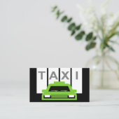タクシー カー バーティカル ホワイト ストライプス 名刺 (スタンド正面)
