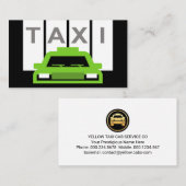 タクシー カー バーティカル ホワイト ストライプス 名刺 (正面/裏面)