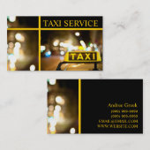 タクシー、タクシー、運転手、輸送用名刺 名刺 (正面/裏面)