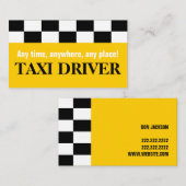 タクシー、タクシー、運転手、運送用名刺 名刺 (正面/裏面)