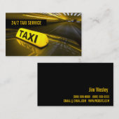 タクシー、タクシー、運転手、運送用名刺 名刺 (正面/裏面)