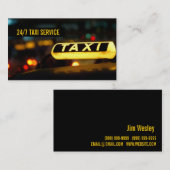 タクシー、タクシー、運転手、運送用名刺 名刺 (正面/裏面)