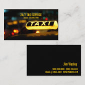 タクシー、タクシー、運転手、運送用名刺 名刺 (正面/裏面)