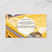 タクシー、チェック柄のキャブ 名刺 (裏面)