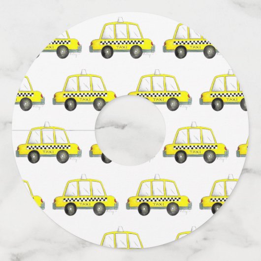 タクシー！ニューヨークシティ市松模様にNYCエロキャブ ワイングラスタグ (裏面)