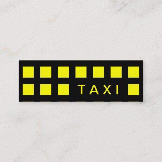 タクシー(モダンマス) スキニー名刺 (正面)