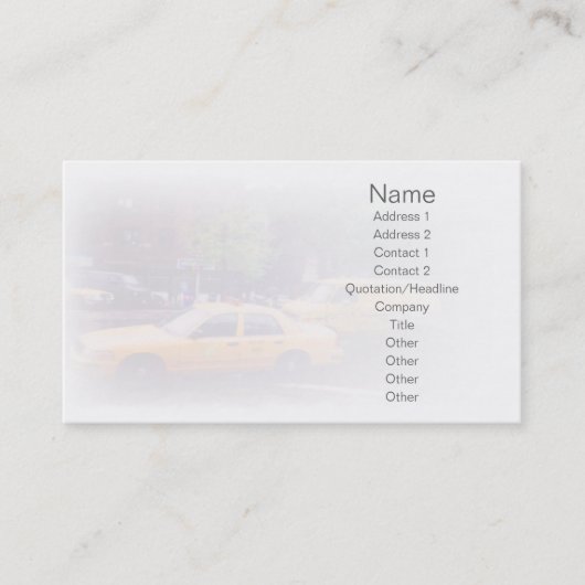 タクシー 名刺 (正面)