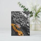 タクシー： B&W背景 ポストカード (スタンド正面)