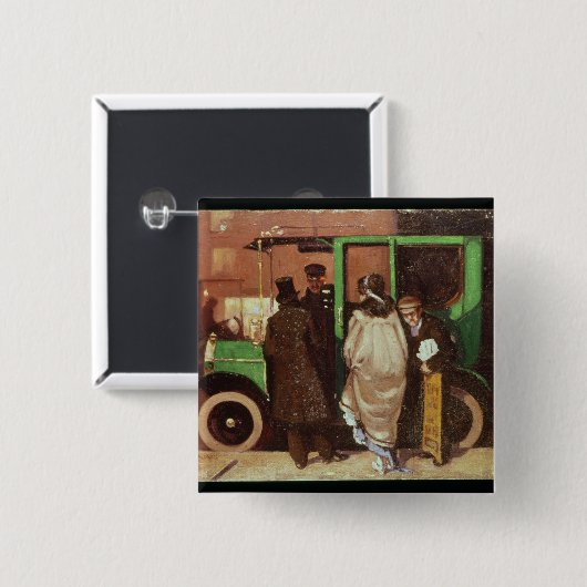 タクシー、c.1908-10 缶バッジ (正面&裏面)