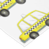 タクシーNYCイエローニューヨークシティ市松模様にキャブプリント テーブルクロス (アングル)