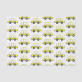 タクシーNYCイエローニューヨークシティ市松模様にキャブプリント 薄葉紙 (正面)