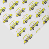 タクシーNYCイエローニューヨークシティ市松模様にキャブプリント 薄葉紙 (詳細)