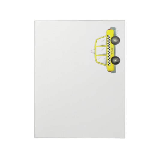 タクシーNYCイエローニューヨーク市キャブ市松模様にギフト ノートパッド (回転)