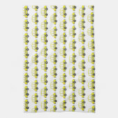 タクシーNYCイエローニューヨーク市松模様にシティキャブカー キッチンタオル (縦)