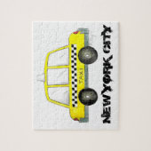 タクシーNYCイエローニューヨーク市松模様にシティキャブカー ジグソーパズル (縦)