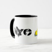 タクシーNYCイエローニューヨーク市松模様にシティキャブカー マグカップ (正面左)