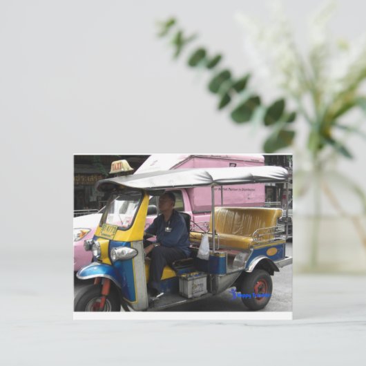 タクタクシーインバンコク – タユニーククシー ポストカード (スタンド正面)