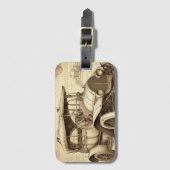 タクトフェイクヴィンテージイラストレーションLugTag ラゲッジタグ (正面縦)
