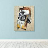 タクト1バンガーコラージュとPモノグラムキャンバス キャンバスプリント (インサイチュ (ウッドフロア))