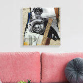 タクト1dバンガーコラージュとPモノグラムキャンバス キャンバスプリント (インサイチュ (リビング))