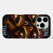 タクマイラブリーなTismミーム 自閉症 楽しいアライグマ Case-Mate iPhoneケース (裏面 (横))