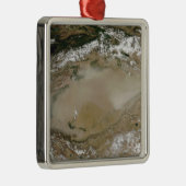 タクリマカン砂漠の砂塵の嵐、西中国 メタルオーナメント (右)