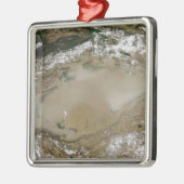 タクリマカン砂漠の砂塵の嵐、西中国 メタルオーナメント (左)