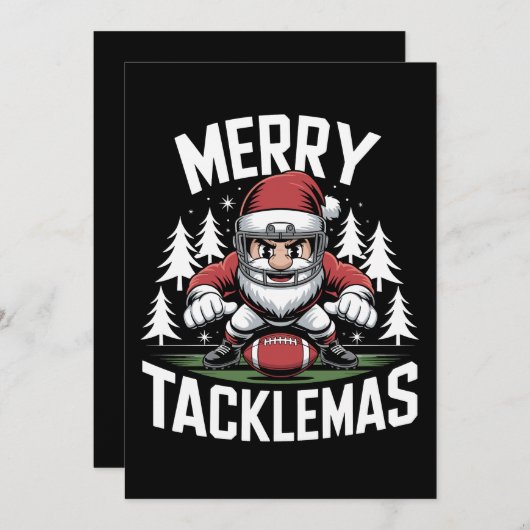 タクレマスメリーサッカーサンタクリスマスクリスマス シーズンカード (正面/裏面)