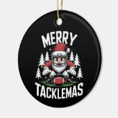 タクレマスメリーサッカーサンタクリスマスクリスマス セラミックオーナメント (左)