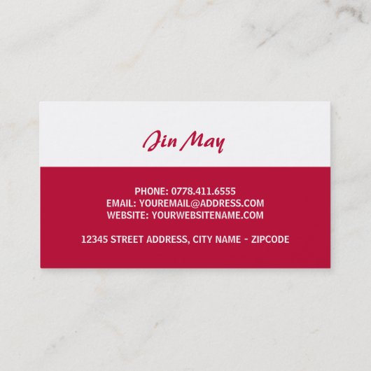 タク日本のシー国旗 名刺 (裏面)