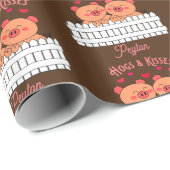 タグとキス名の折り返し紙 ラッピングペーパー (ロールコーナー)