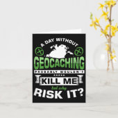 タグなしGeocaching GPSトレジャー・ハント用ギフト カード (黄色い花)