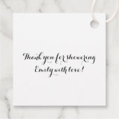 タグの成長を見る、赤ちゃんシャワーの好意タグ、 フェイバータグ (裏面)